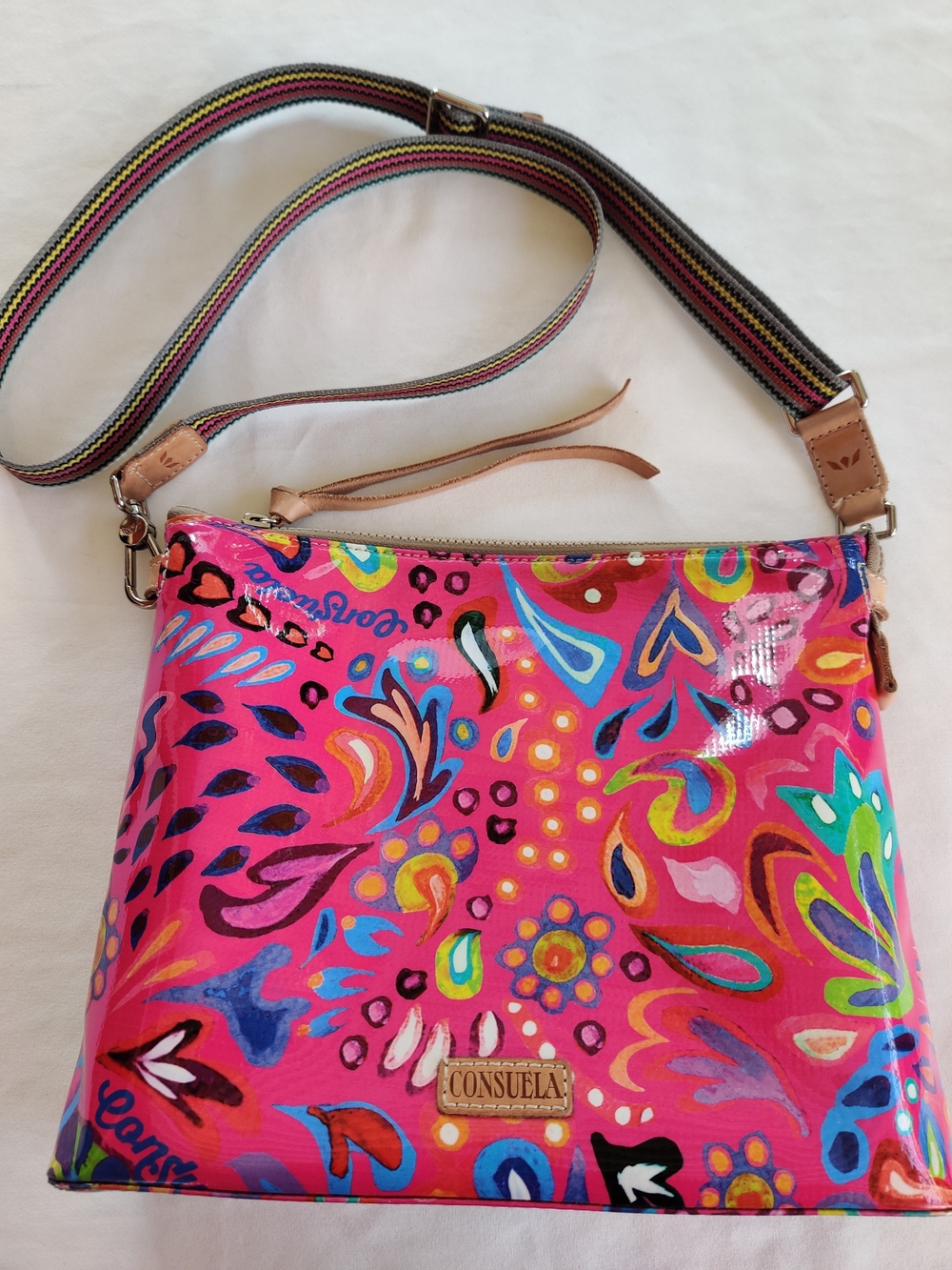Consuela Pink Floral Crossbody Bag